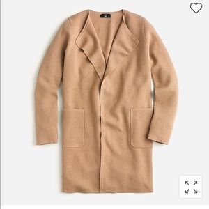 J Crew Juliette collarless sweater-blazer